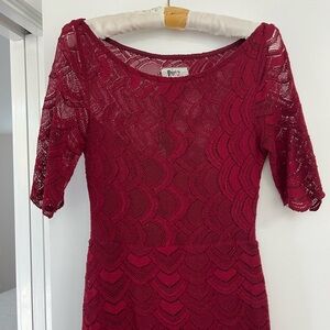 Nightcap Lace Red Cocktail Mini Dress